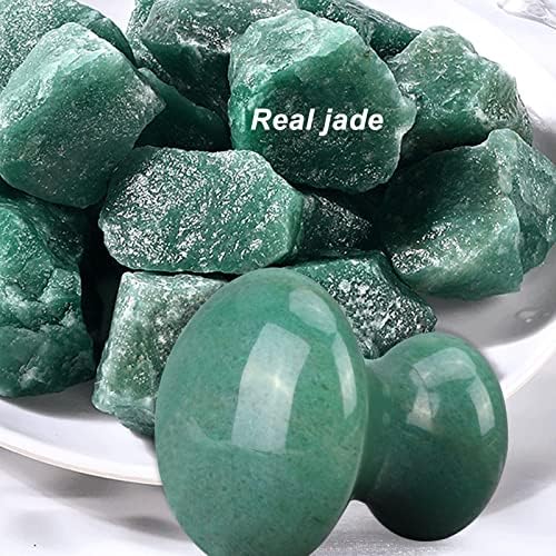 ideayard Mushroom Gua sha 2Pcs Jade Eye Massage Facial Tool Smooth Cute Mushroom Shaped Scraping for Women SPA Lift Remove Wrinkles (Green(2pcs)