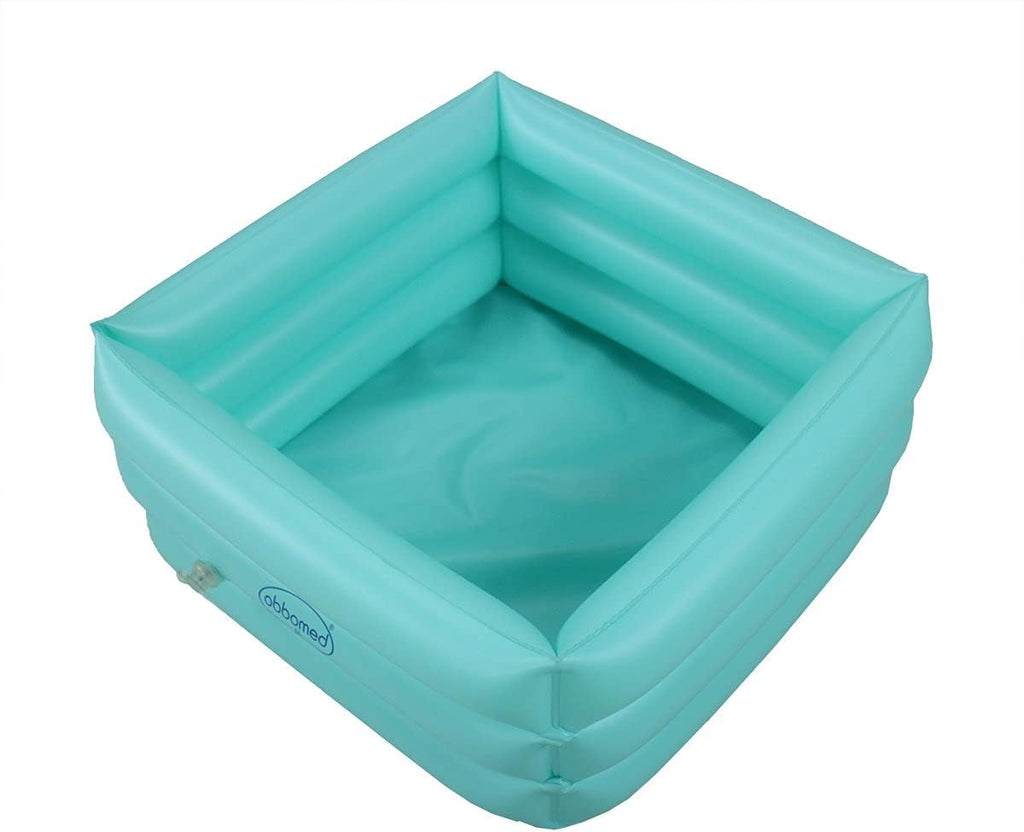 Obbomed HB-1700N New and Handy air Valve Foldable Portable, Folding Inflatable Portable Travel Spa Foot Care Bath Basin –Inflated Size: 16.5(L) x 16.5(W) x 7.0(H) inches – 4.2 Gallons Capacity