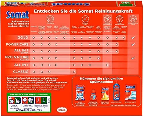 Somat All in 1 Dishwasher Tabs | Dishwasher Tabs For Daily Cleaning Of Cutlery And Dishes | With Extra Power And Protection Against Glass Corrosion - 27 Tabs