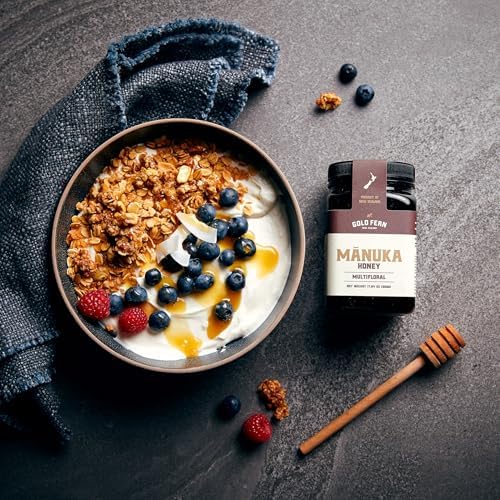 Gold Fern Honey - Raw New Zealand Manuka Honey | 1.1lb MGO 100+ | Pure, Natural, Unpasteurized, and Unfiltered Superfood Honey, Traceable from Hive to Hand.