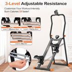 EPHESPORT Stair Stepper for Home Gym, 2.0 Stair Climber Machine with 3-Level Adjustable Resistance, Non-Slip Pedals, Digital Monitor & Phone Holder, Full-Body Cardio Workout Equipment for Women & Men