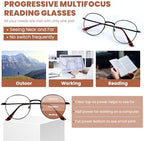 Progressive Reading Glasses Men Women Blue Light Blocking Photochromic Multifocus Reader Transition Sunglasses