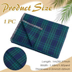 PH PandaHall 1.1Yard Plaid Fabric 58.3inch Wide Scottish Fabrics Green and Blue Tartan Pattern Fabrics Cotton Gingham Checkered Fabric for Sewing Craft Clothing Curtain Tablecloth Home Decor