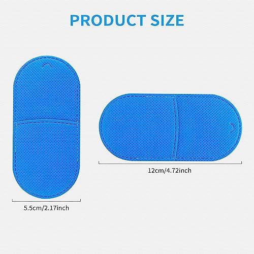 12Pcs Eye Patches for Glasses, Reusable Non-Woven Fabric Eye Patch Medical for Adult Kids Left Right Eye, Eyepatch for Glasses Treat Lazy Eye Amblyopia Strabismus for Left & Right Eyes (Black&Blue)