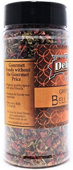 Dried Red and Green Bell Peppers Mix by It's Delish, 3 Oz. Medium Jar