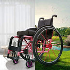 Drive Lightweight Sports Wheelchair with Handbrakes and Quick Release Rear Wheels Shock Absorber Trolley,White