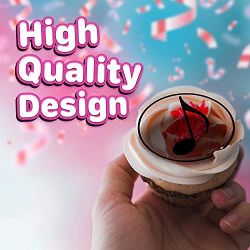 30 x Edible Cupcake Toppers Themed of Music Collection of Edible Cake Decorations | Uncut Edible on Wafer Sheet