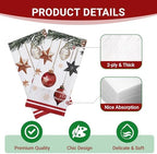 100 PCS Christmas Balls Disposable Paper Napkins, Xmas Pine Cone Needle Bathroom Hand Towels Decorative Dinner Guest Napkin, Winter Holiday Snowflake Kitchen Dinning Table Party Decor 8 x 4 In