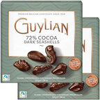 Easter Dark Chocolate Candy Seashells Gift Box by GuyLian, 7.94 oz, 20 pc (Pack of 2) Belgian Dark Praliné 72% Cocoa, Easter Basket Stuffers for Adults, Gifts for Kids
