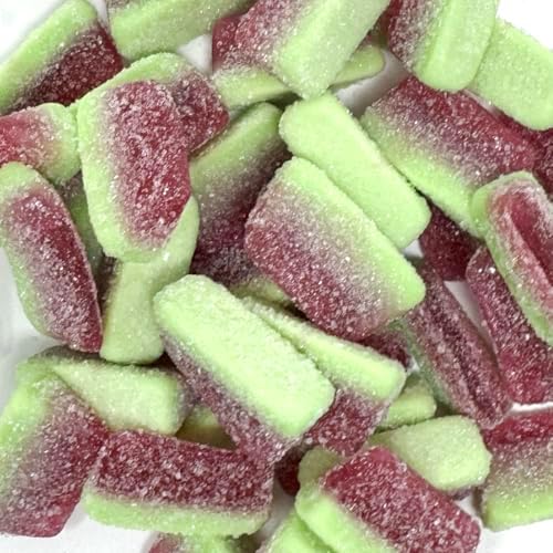 Gummy Watermelon Slices Bulk Bag Dye Free Candy, Halal Gummies Sweet and Sour Watermelon Slices 2.2 Pounds