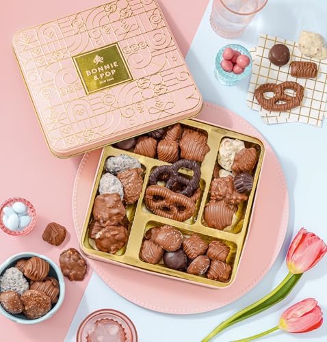 Chocolate Gift Basket for Women, Candy Gift Box Set for Woman, Holidays, Her, Mom, Wife, Girlfriend, Anniversary | Bonnie and Pop