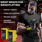 TECEUM Weightlifting 18" & 12" Wrist Wraps with Thumb Loop – Heavy Duty Wrist Workout Braces for Men and Women – Ideal for Powerlifting, Strength Training, Bodybuilding