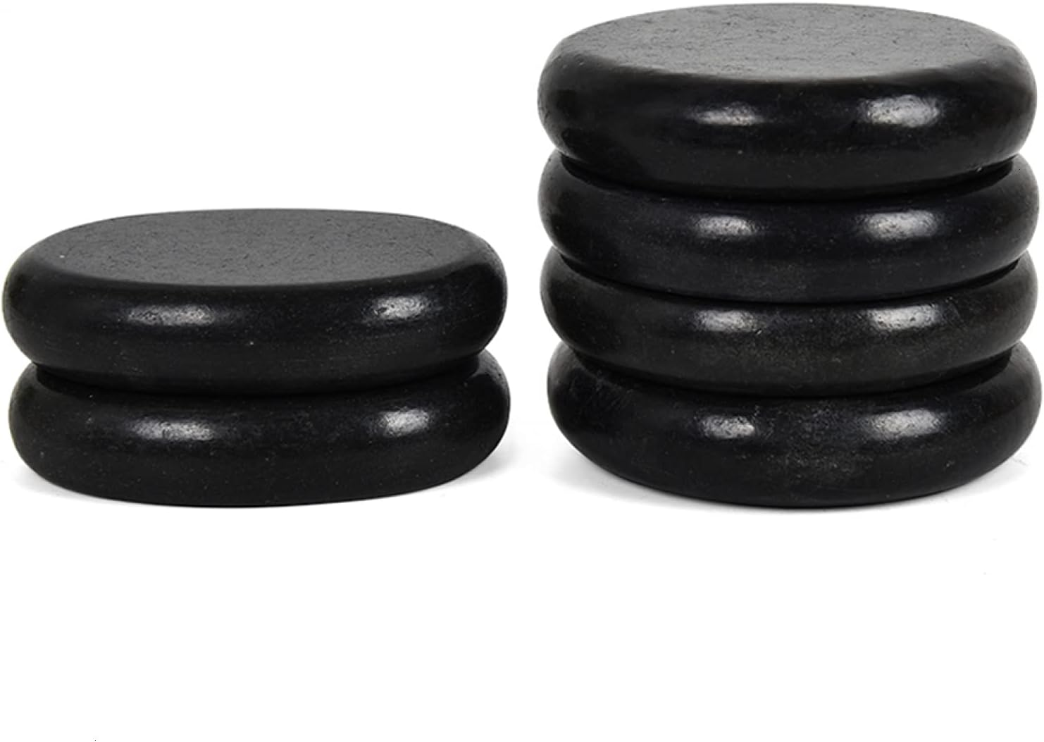 June Fox Hot Stones for Massage 4 Large and 2 Medium Basalt Stones Set Hot Rocks Massage Stones for Spa, Relaxing, Healing