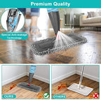 Spray Mop for Floor Cleaning with 3pcs Washable Pads - Wet Dry Microfiber Mop with 800 ml Refillable Bottle for Kitchen Wood Floor Hardwood Laminate Ceramic Tiles Dust Cleaning
