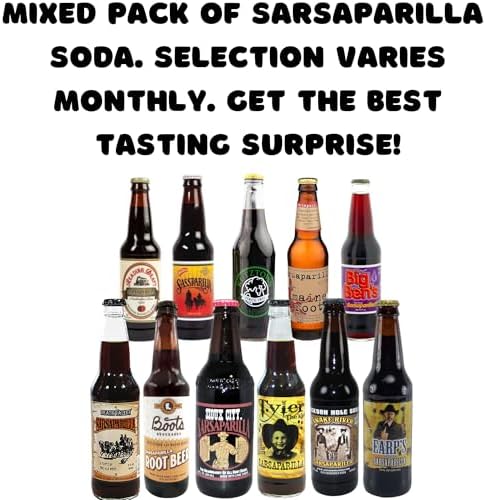 Sarsaparilla Soda Variety Sampler Pack | Premium Crafted Variety Pack from Around USA | Includes Crazy Soda Pop Bottle Opener (6 Pack)