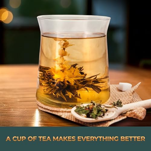 SAMLEY CEYLON - Blooming Tea Ceylon White Loose Leaf - Flowering Tea Luxury Hand-Crafted Specialty - Tea Gift For Women - Premium Flower - 0.88oz