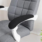 FORCHEER Office Chair Armrest Covers Stretchable Water Resistant Jacquard Elastic Band Short Computer Chair Arm Covers for Desk Chairs 8-13inch Washable 2 Pieces-Black