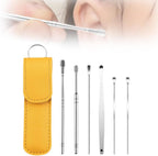 Ear Cleaner, Ear Cleaning Tool Set, Ear Cleaning Kit, Portable Spiral Earwax Cleaner Tool Set (Yellow)