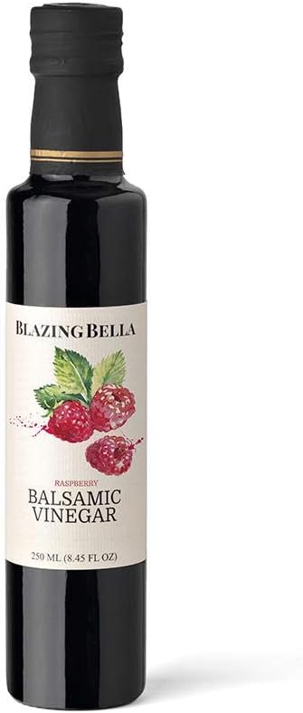 Blazing Bella Raspberry Balsamic Vinegar of Modena, Italy – Sweet, Bright & Naturally Balanced, 8.45 fl oz (250ml)