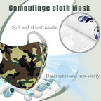 Camo Face Mask Hunting for Men Women 10pcs Ski Breathable Cover Adults Reusable Cloth Camouflage Sports Gear