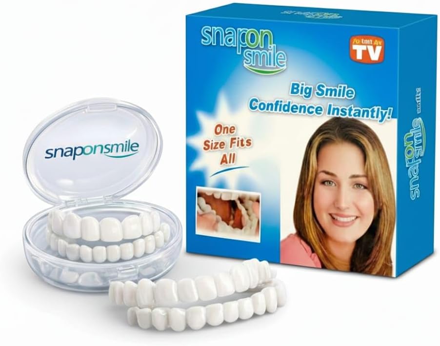 Unisex Adjustable Smile Supports: Natural Comfort Dentures for Men & Women, Snap-On Veneers Teeth Covers for a Confident, Beautiful Smile