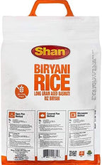 Shan - Extra Long Grain Aged Basmati Biryani Rice (10 Lbs), Premium Grade
