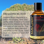 MAYJAM 100ML/3.38FL.OZ Dragons Blood Fragrance Oils with Glass Dropper, Essential Oils for Diffusers for Home, Long Lasting Scented Oils for Diffusers Soap Candle Making