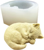 Candle 10 * 7 * 6 Silicone Cat Cute Cat Soap for Candles Mousse Cake 3D Cartoon Cat DIY Baking