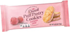 Danish Puff Pastry Cookies Raspberry Cream Sandwich: Caramelized Sugar European Food, Imported from Denmark, Gourmet Dessert Snack Gift Treat, 3.95oz Benton Bag