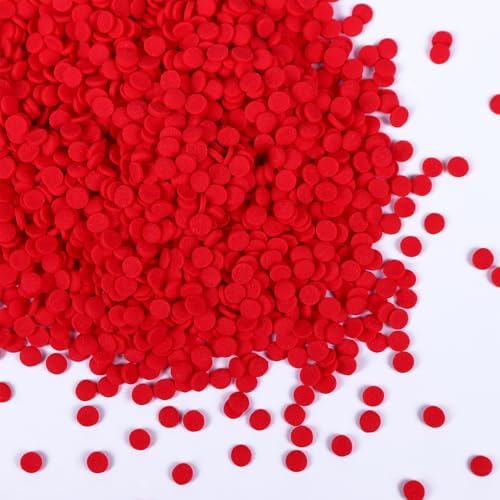 Edible Red Sprinkle for Cake Decorating, Red Confetti Sprinkles, Round Sprinkles, Perfect for Baking, Cake, Cupcakes, Macarons, waffles, Ice Cream, and Cookies(120g/4.23oz)