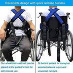 DKULMN Wheelchair Safety Seat Belt,Wheelchair Seat Belt Safety Belt Fixed Elderly Belt, Wheelchair Safety Belt Torso Support Vest for Elderly Patients Brace Support Vest Adjustable Universal