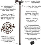 Asterom Handmade Wooden Walking Cane for Men and Women - Dragon - Fashionable Walking Stick Unique Wood Cane