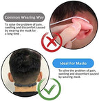 4 PCS Extended Silicone Bands Anti-Tightening Strap for Masks to Prevent Ear Pain,Adjustable Comfort mask Grips Extension Buckle Holder Hook Ear Strap,Black