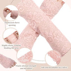 4 Pairs Women Lace Arm Sleeves, Fingerless Bridal Arm Sleeves Stretchy Sunblock Floral Hollow Covers Warmers for Wedding Party Prom Costume Cosplay Party