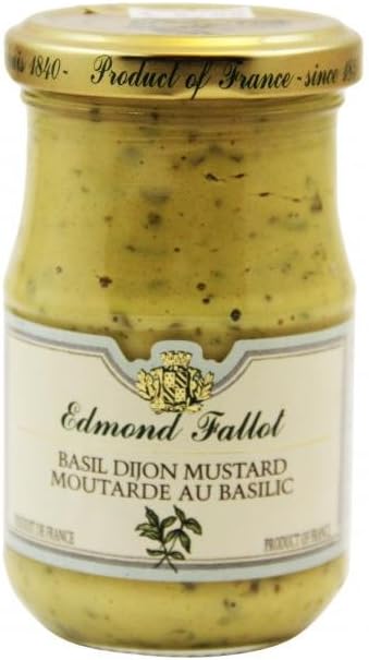 Basil Dijon Mustard by Edmond Fallot, 200g