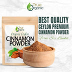 True Organic Ceylon Cinnamon Powder |2 lb, Premium Grade | Gluten Free, USDA & Kosher Certified, Organic Cinnamon powder | Ground cinnamon | Non-GMO, Ceylon Premium Quality.