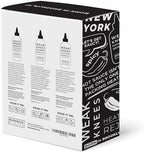 Bushwick Kitchen Sriracha Sampler Gift Box, Set Includes Gochujang Sriracha, Super Spicy Gochujang Sriracha, Curry Sriracha Hot Sauce, 5 Recipes, Chile Pepper Dish Towel, and Bushwick Kitchen Gift Box
