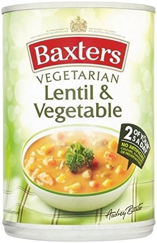 Baxters Vegetarian Lentil & Vegetable Soup 400g - Pack of 2