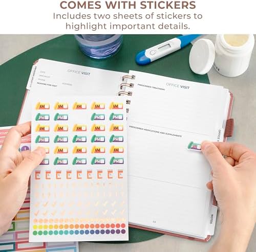 Clever Fox Personal Health Record Keeper – Medical Care Planner – Wellness & Medication Tracker Journal for Patients – Organizer Notebook, Daily Tracking Log Book & Appointment Diary (Rose Gold)