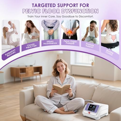 Pelvic Floor Muscle Exerciser, Portable Kegel Trainer for Postpartum Recovery & Muscle Wellness – Home Use Bladder Control & Pelvic Floor Toner for Women Men with Smart Touchscreen