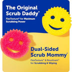 Scrub Daddy 4 Scrub Daddy Sponges & 4 Scrub Mommy Kitchen Sponges - Scratch-Free for Dishes & Multipurpose Cleaning - BPA Free & Made with Polymer Foam - Stain & Odor Resistant (8 Pack)