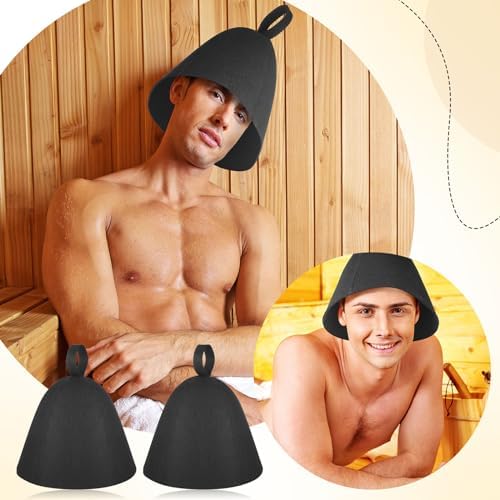 JaGely Sauna Hat for Men Women Sauna Hat Vaporarium Cap Russian Banya Cap for Bath House Accessories