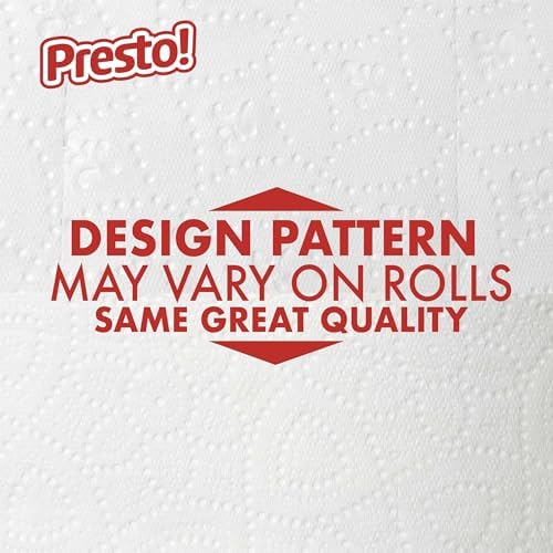Amazon Brand - Presto! Ultra-Strong 2-Ply Toilet Paper, 24 Mega Rolls = 120 Regular Rolls, 308 Sheets Per Roll, Unscented