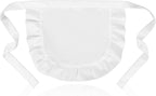 Trinkrittey Cosplay Waist Apron, White Cosplay Waist Apron Puffy Tight Costume Half Apron White Apron Party Cosplay Costumes Dress Accessory Kitchen Party Favors Maid Half Apron for Women Girls