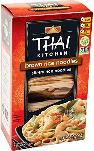 Thai Kitchen Gluten Free Brown Rice Noodles, 8 oz (Pack of 6)