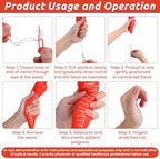 Skylety 3 Pcs Palm Protector for Hand Carrot Shape Finger Orthosis Kit for Parkinson Dementia Support Finger Open Prevent Hand Contracture(Carrot Orange)