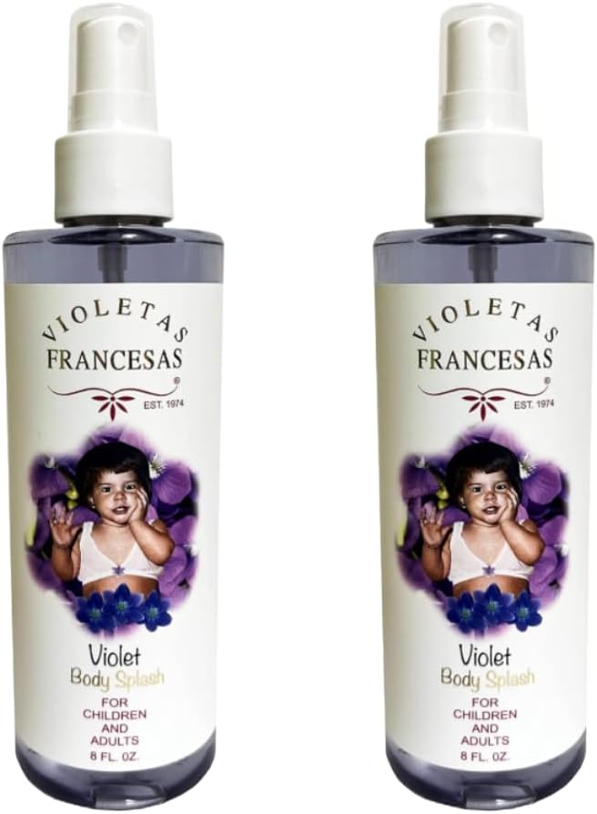 Violetas Francesas Violet Body Splash for Children and Adults, 8 fl. oz. Pack of 2