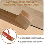 Floor Transition Strip Vinyl Door Threshold Ramp Self Adhesive Carpet Edging Strip Doorway Edge Trim, Overlap Edge Reducer for Laminate Carpet, Floor, Tile (Orange Oak, 1/5" to 2/5", 10Ft)