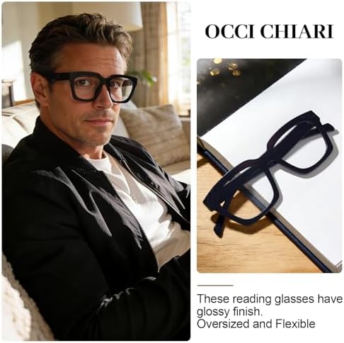 OCCI CHIARI Oversized Reading Glasses Mens Stylish Durable Readers