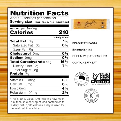 Garofalo - Premium Durum Wheat Semolina Spaghetti Pasta, Italian Made, Bronze-Drawn, Al-Dente, One-Ingredient Pasta (2 pack)